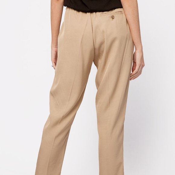 ATM Viscose Twill Cropped Pull-On Pant in Dune - Picture 4 of 4